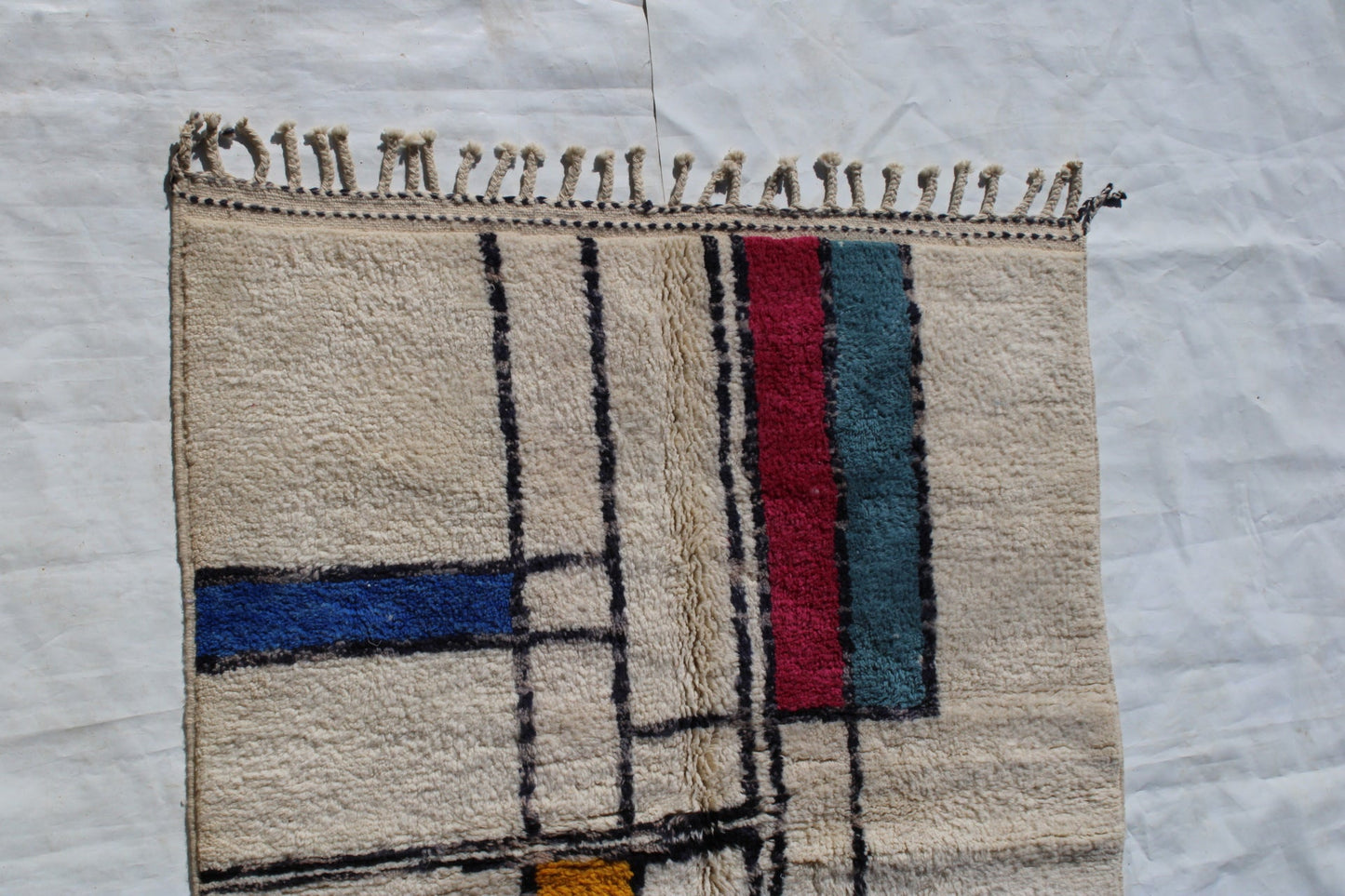Beni N1 Authentic Moroccan rug, Berber carpet, Genuine Wool rug, Handmade rug, Beni ourain style, Area rug, Tapis berbere, Teppich size is 250x160