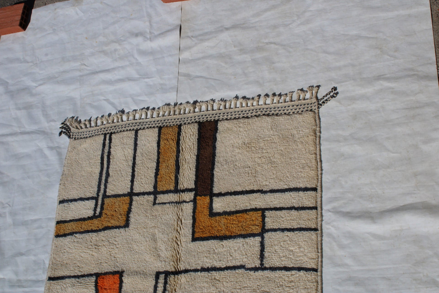 Beni ourain rug, Authentic Moroccan rug, Berber carpet, Genuine Wool rug, Handmade rug, Beni ourain style, Area rug, Tapis berbere, Teppich size is 250x160