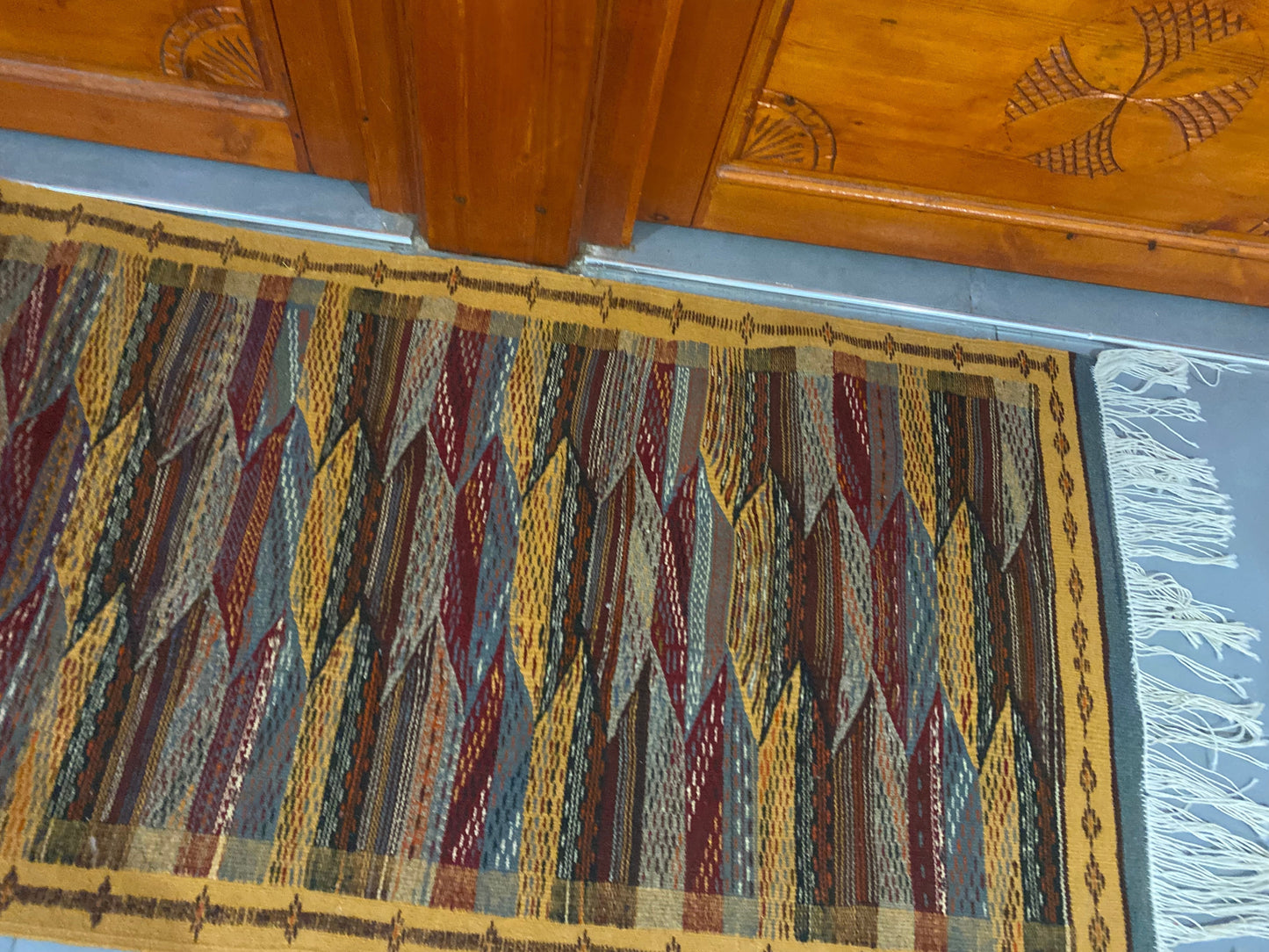 Moroccan Kilim handmade 100%wool berber rugs size is