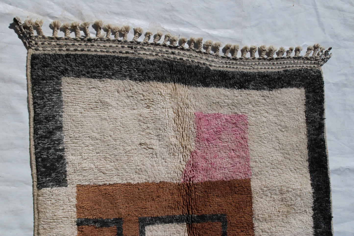 Beni ourain rug, Authentic Moroccan rug, Berber carpet, Genuine Wool rug, Handmade rug, Beni ourain style, Area rug, Tapis berbere, Teppich size is 250x160