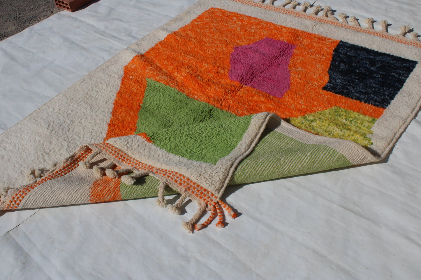 Beni ourain rug, Authentic Moroccan rug, Berber carpet, Genuine Wool rug, Handmade rug, Beni ourain style, Area rug, Tapis berbere, Teppich size is 250x160