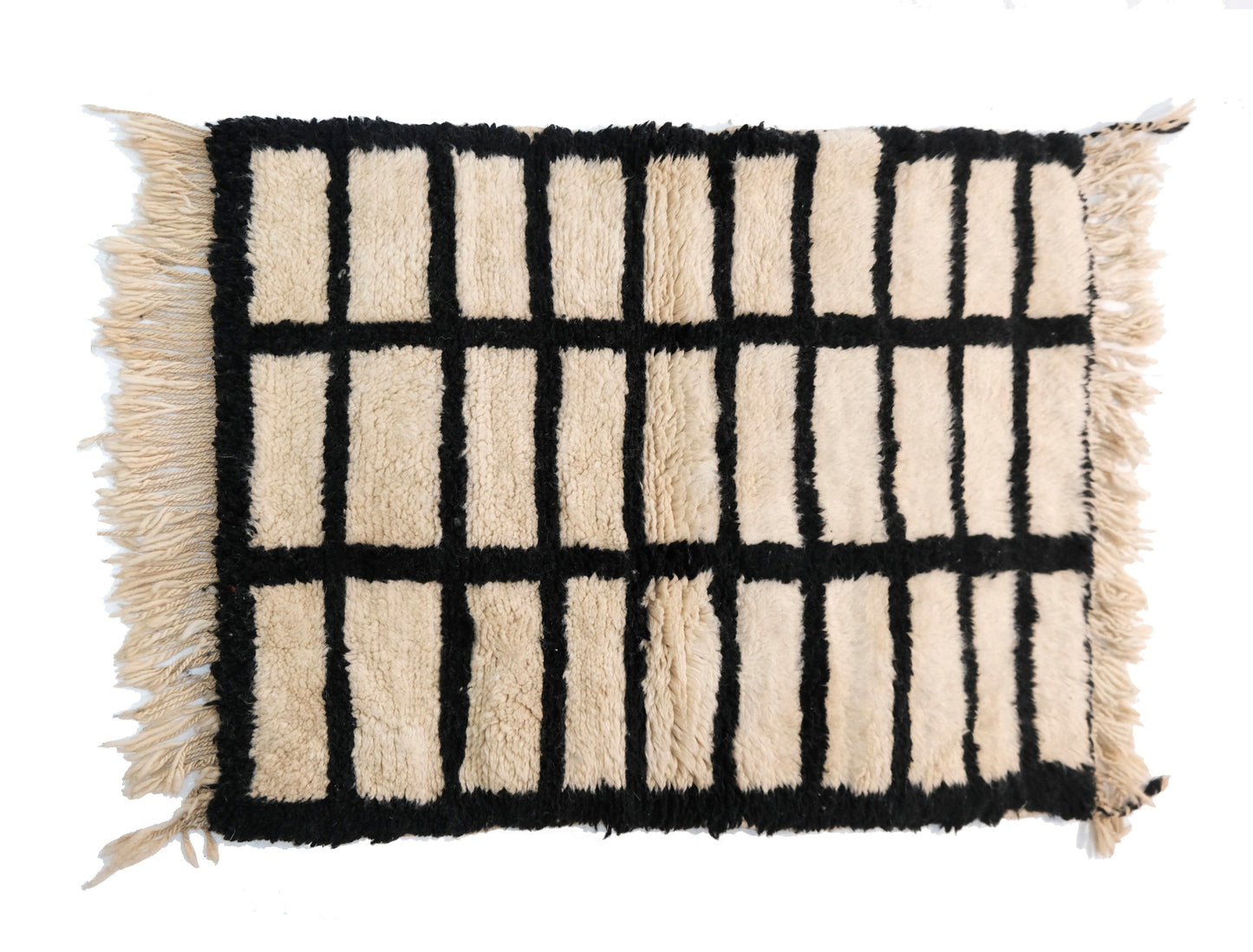 Customizable Benai carpet’s N’1 hndmade 100% wool woven in atlas of Morocco area rugs