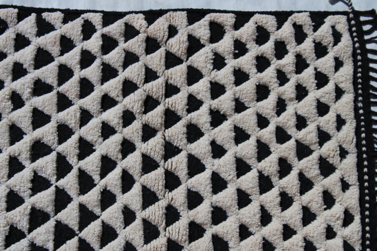 Beni ourain rug, Authentic Moroccan rug, Berber carpet, Genuine Wool rug, Handmade rug, Beni ourain style, Area rug, Tapis berbere, Teppich size is 150x100 cm