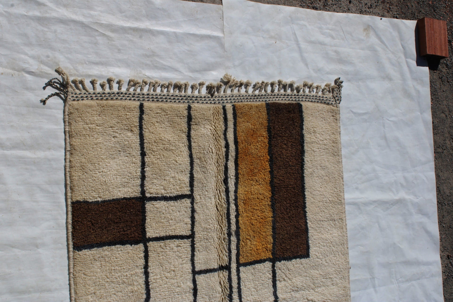 Beni ourain rug, Authentic Moroccan rug, Berber carpet, Genuine Wool rug, Handmade rug, Beni ourain style, Area rug, Tapis berbere, Teppich size is 250x160