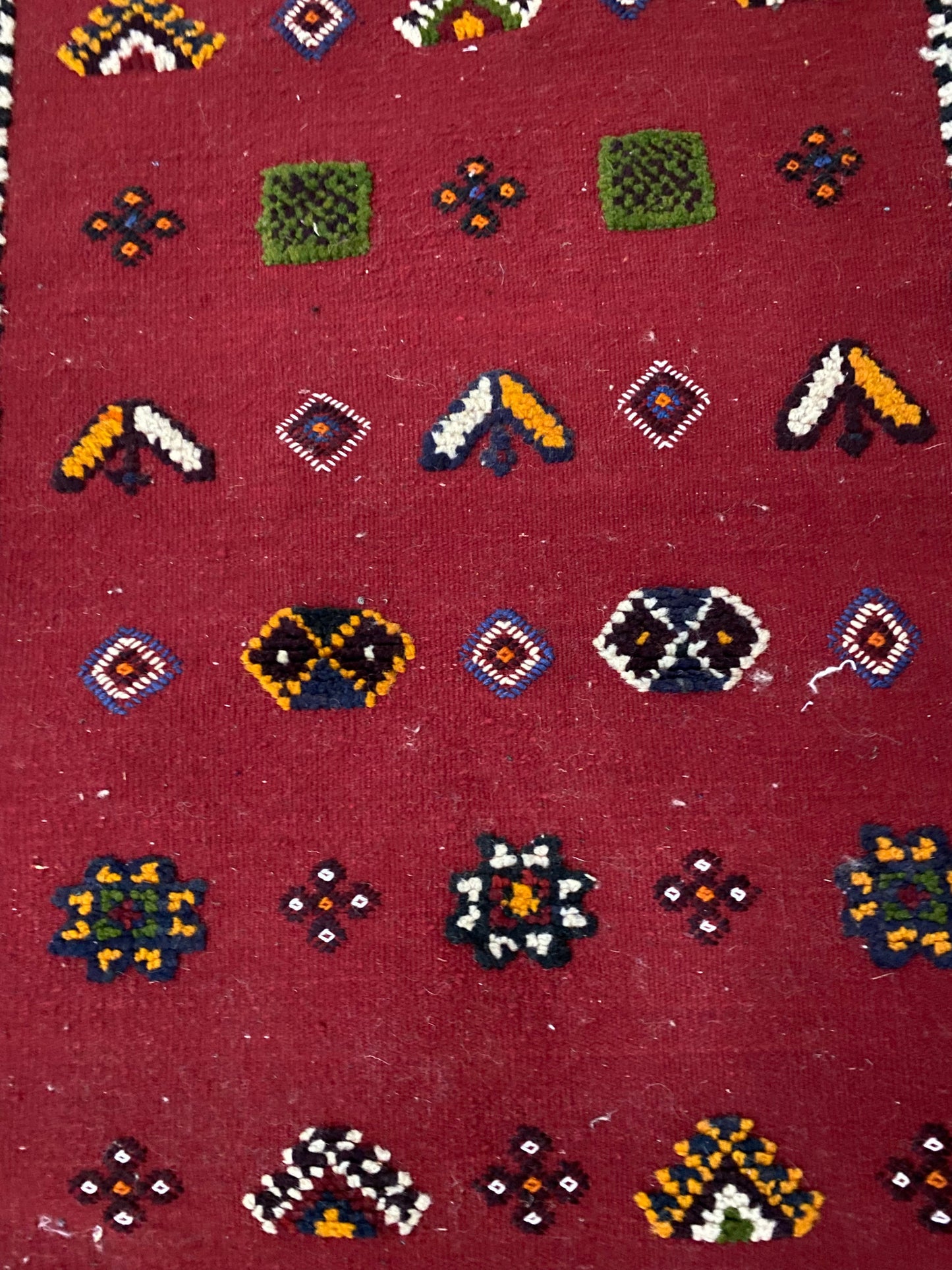 Moroccan Kilim handmade 100%wool berber rugs size is