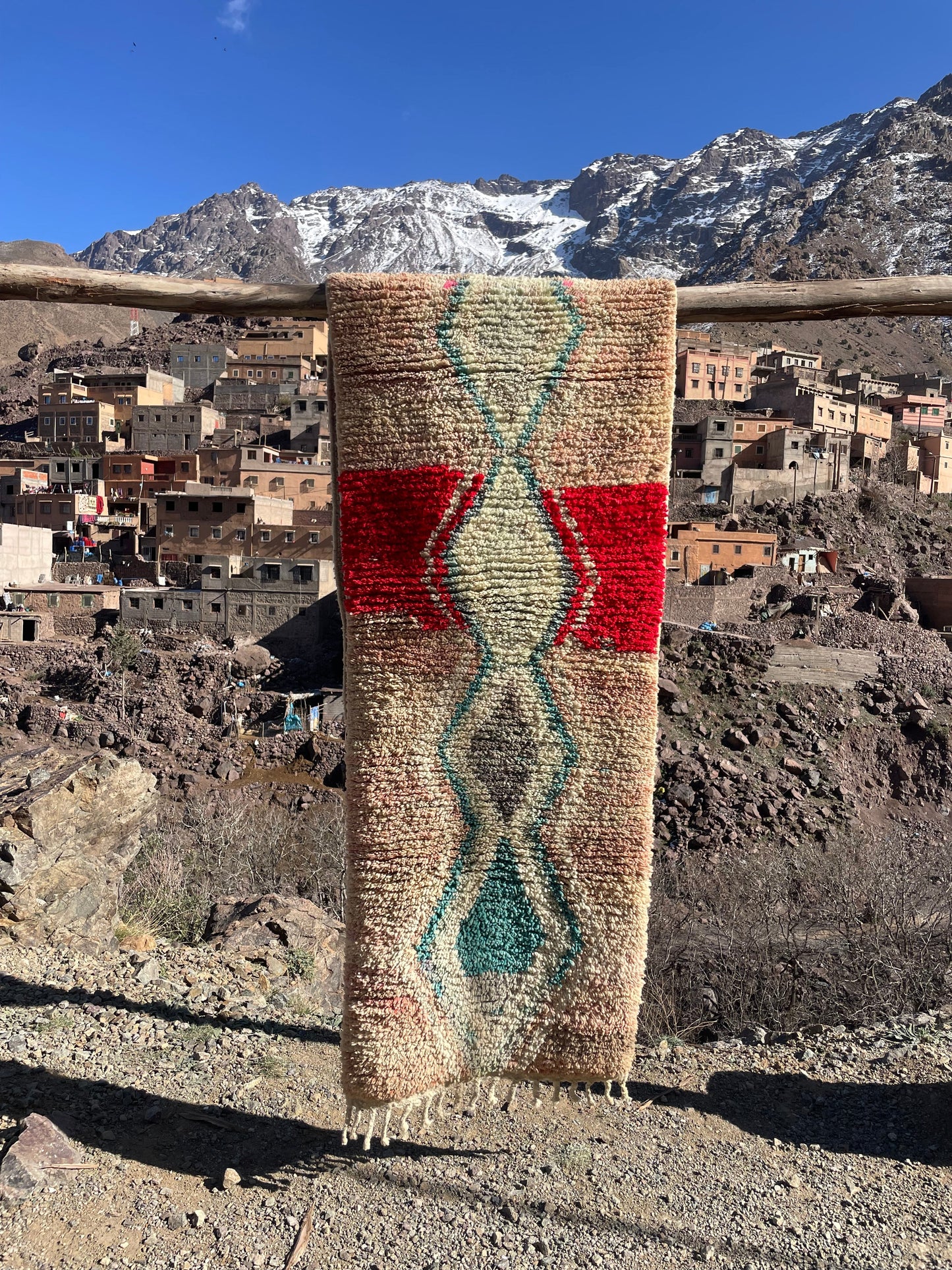 Moroccan Runner Rug - Beni Ourain Rug Runner - Bespoke Berber Hallway Carpet Made to Order Gift Chrismas Gifts Home Decor available to ship size 295x70 cm