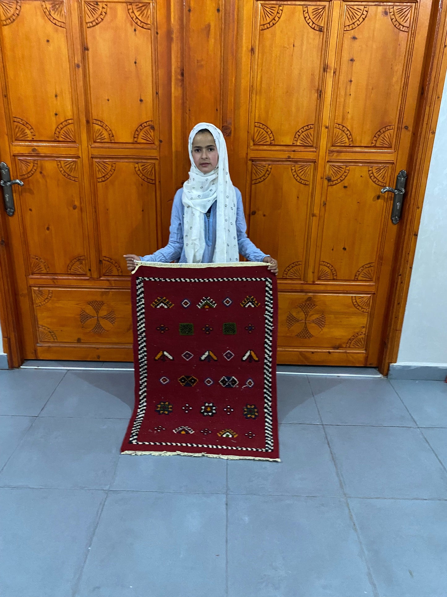 Moroccan Kilim handmade 100%wool berber rugs size is
