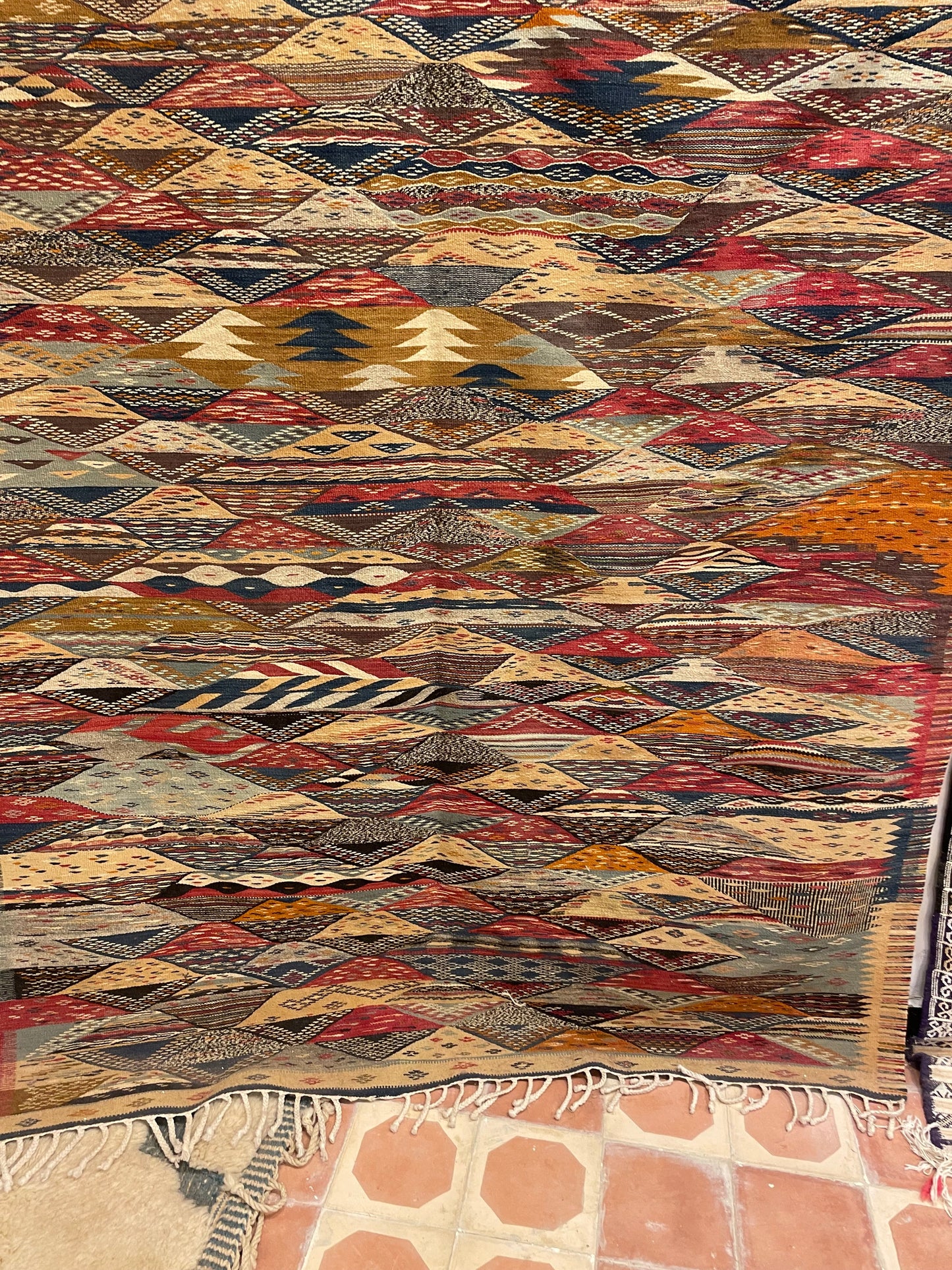 Picasso Berber kilim, Alfombra marroquí tejida a mano, Alfombra bereber abstracta, (200x300 Cm)