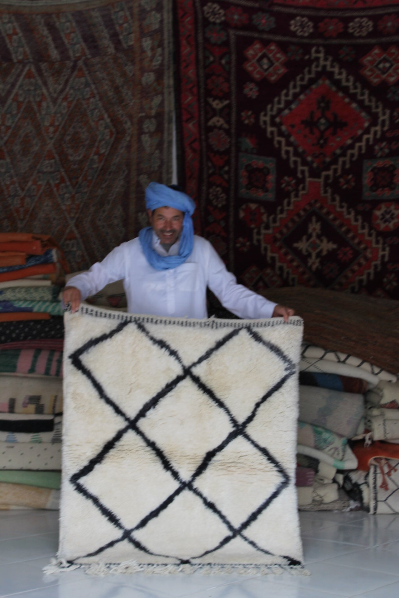 Colorful Moroccan Rug - Custom Fabulous Boujad Rug - Abstract Multicolored Handmade Carpet - Bohemian Elegance available to ship size is 120x100 centimeter