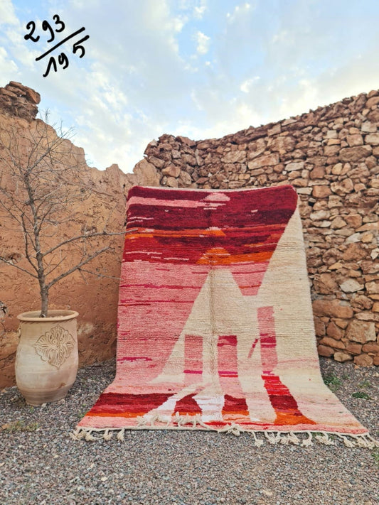 Colorful Moroccan Rug - Custom Fabulous Boujad Rug - Abstract Multicolored Handmade Carpet - Bohemian Elegance