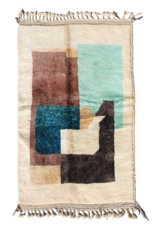 Beni ourain rug, Authentic Moroccan rug, Berber carpet, Genuine Wool rug, Handmade rug, Beni ourain style, Area rug, Tapis berbere, Teppich size is 250x160