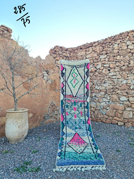 Transform your space with the exquisite charm of our Fabulous Boujad Rug, a true work of art crafted by skilled artisans in the heart of Morocco. This authentic Moroccan rug showcases the rich heritage and vibrant culture of the Boujad region,