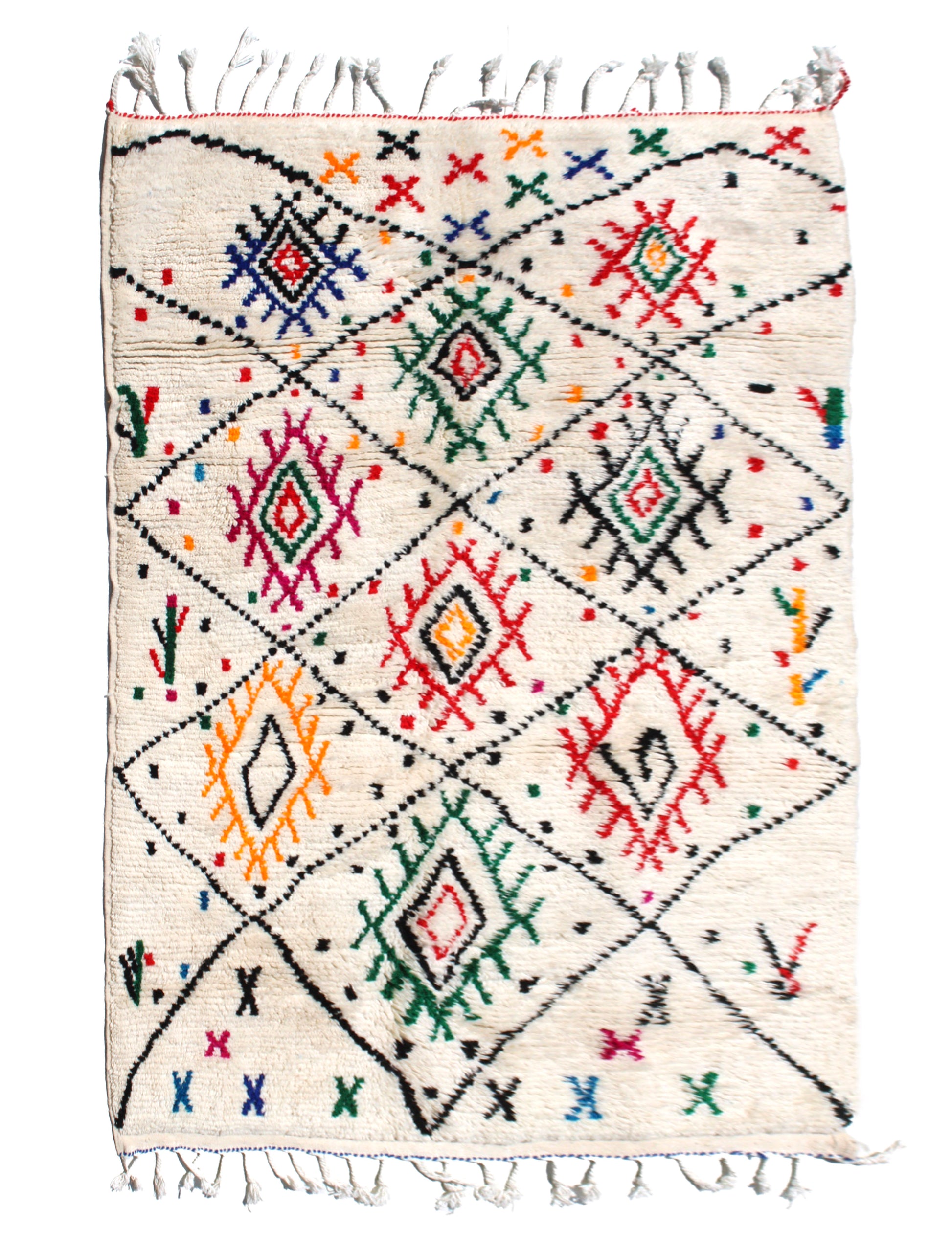 Authentic Azilal Moroccan rug N1 handmade from natural wool in the High Atlas Mountains of Morocco