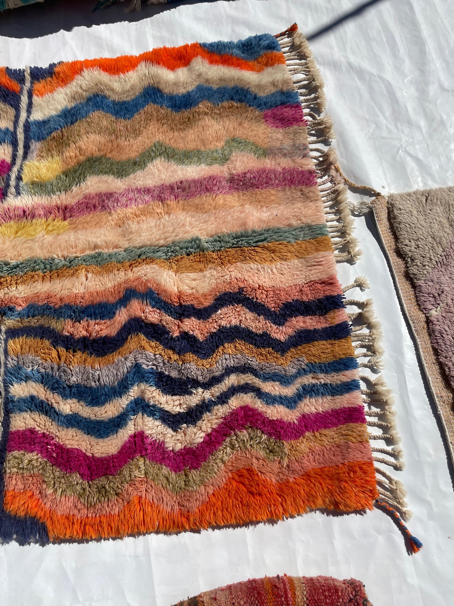 Morocco rugs handmade woven in atlas, Berber carpet in stock size is 220x160 cm