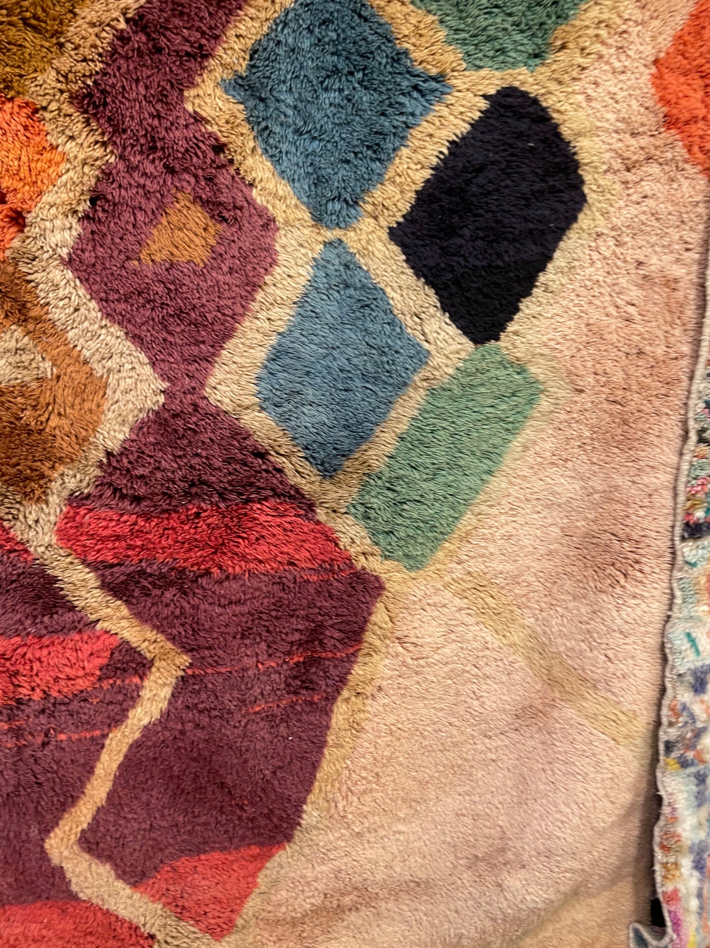 Beni ourain rug, Authentic Moroccan rug, Berber carpet, Genuine Wool rug, Handmade rug, Beni ourain style, Area rug, Tapis berbere, Teppich size is 300x250 cm