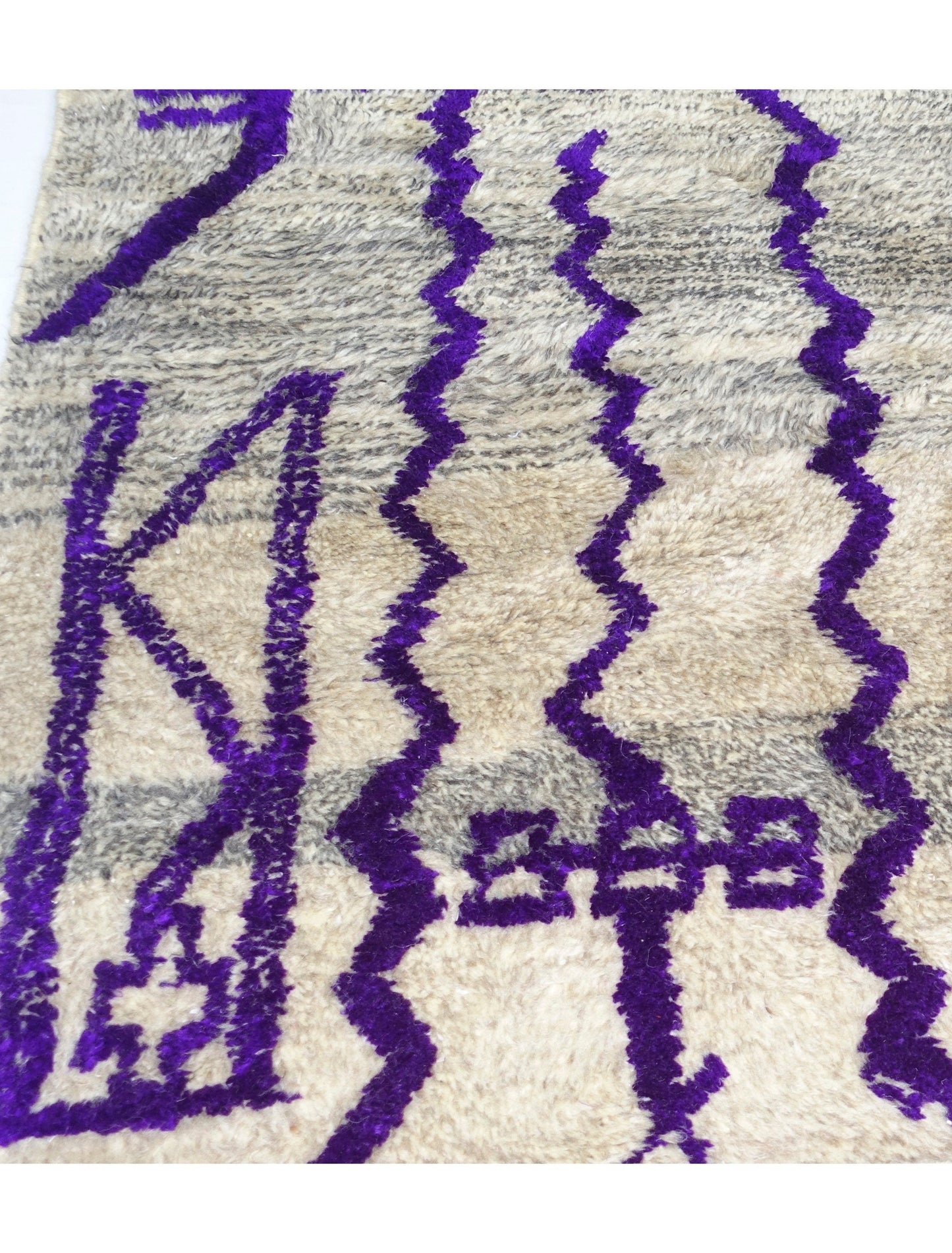 Purple Moroccan Rug, Beni Mguild Rug, Solid Berber Rug, Vintage Boujaad Rug, Free Shipping