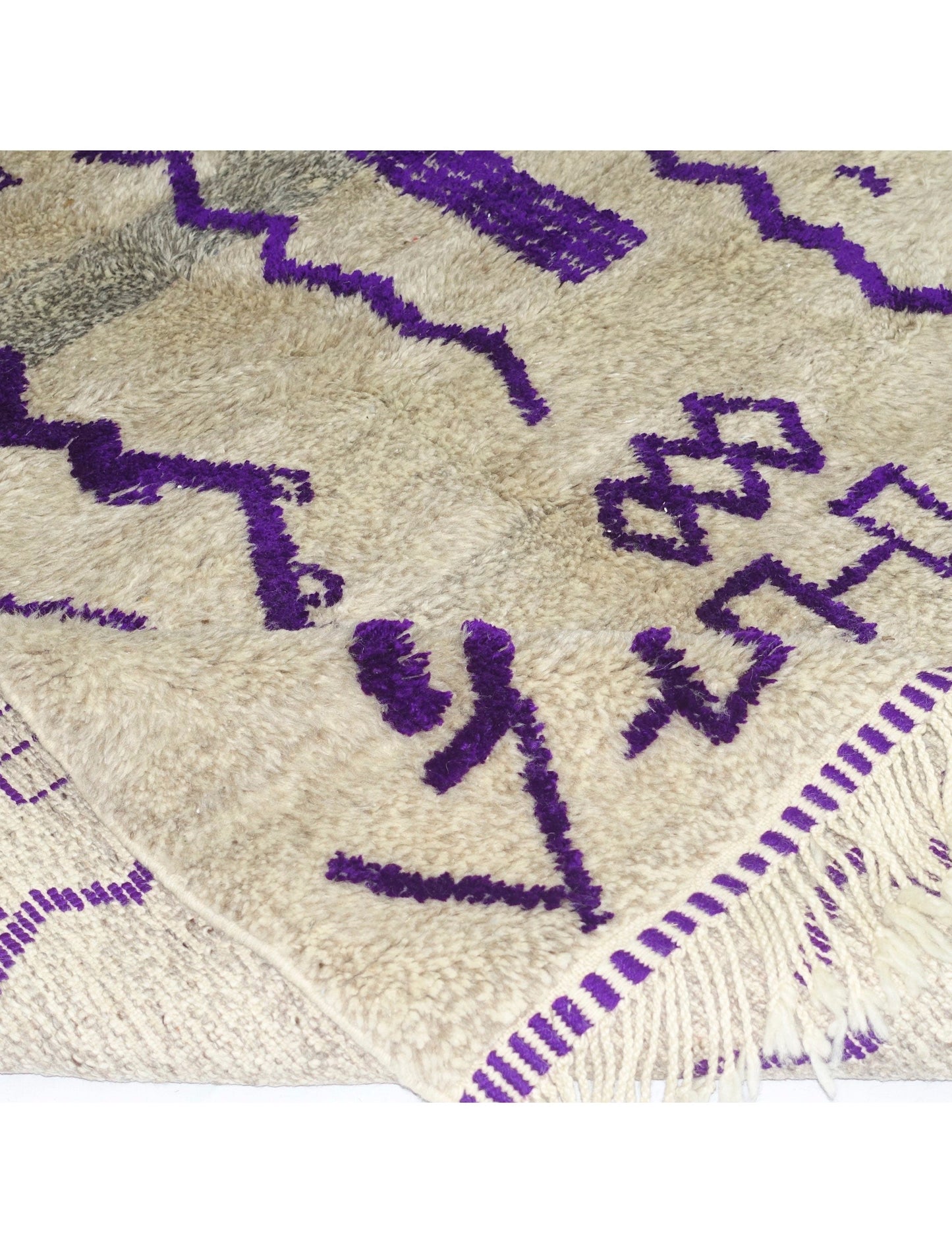 Purple Moroccan Rug, Beni Mguild Rug, Solid Berber Rug, Vintage Boujaad Rug, Free Shipping