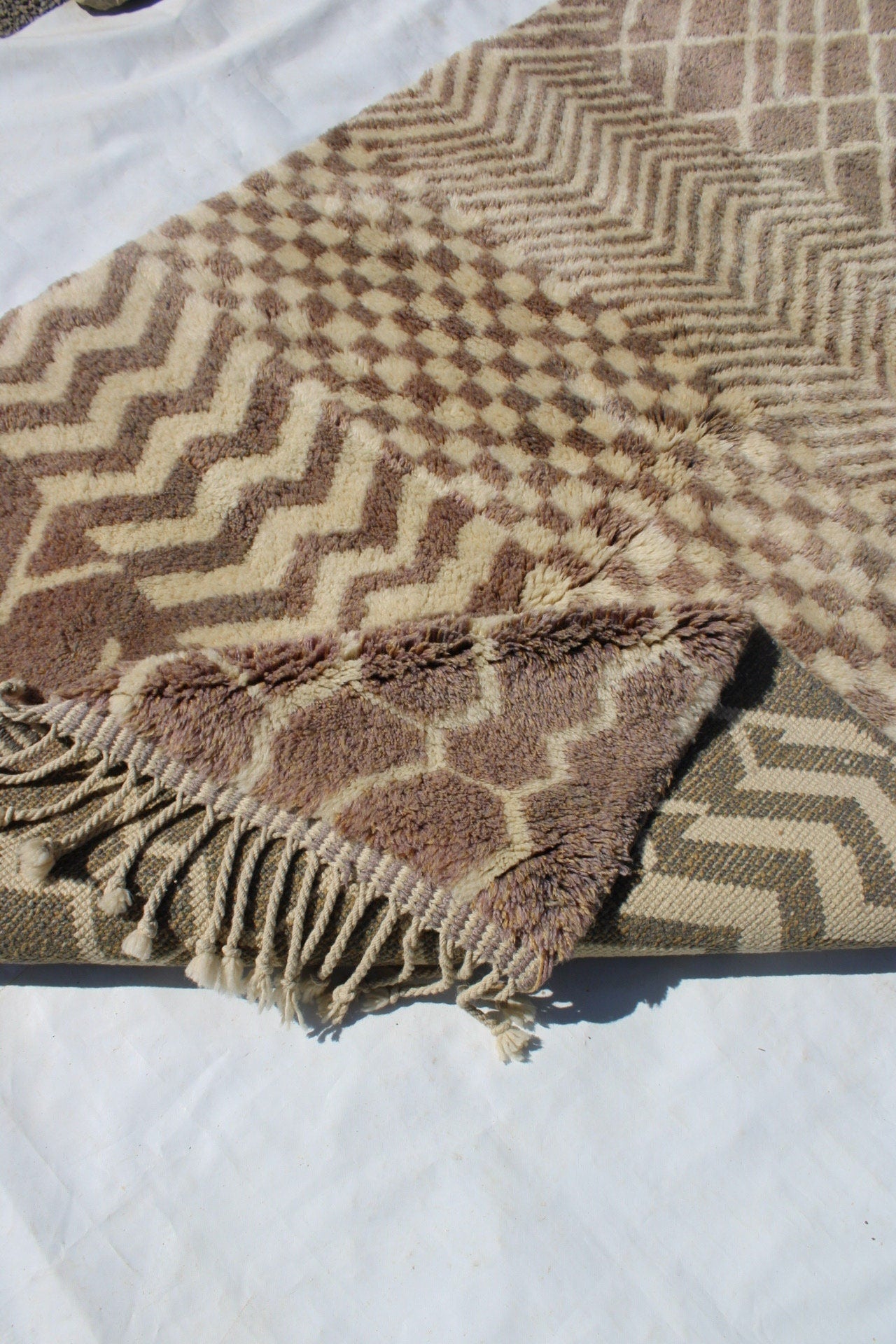 Beni Ourain Wool Rugs - Handcrafted Moroccan Treasures&quot; size is 250x157 cm