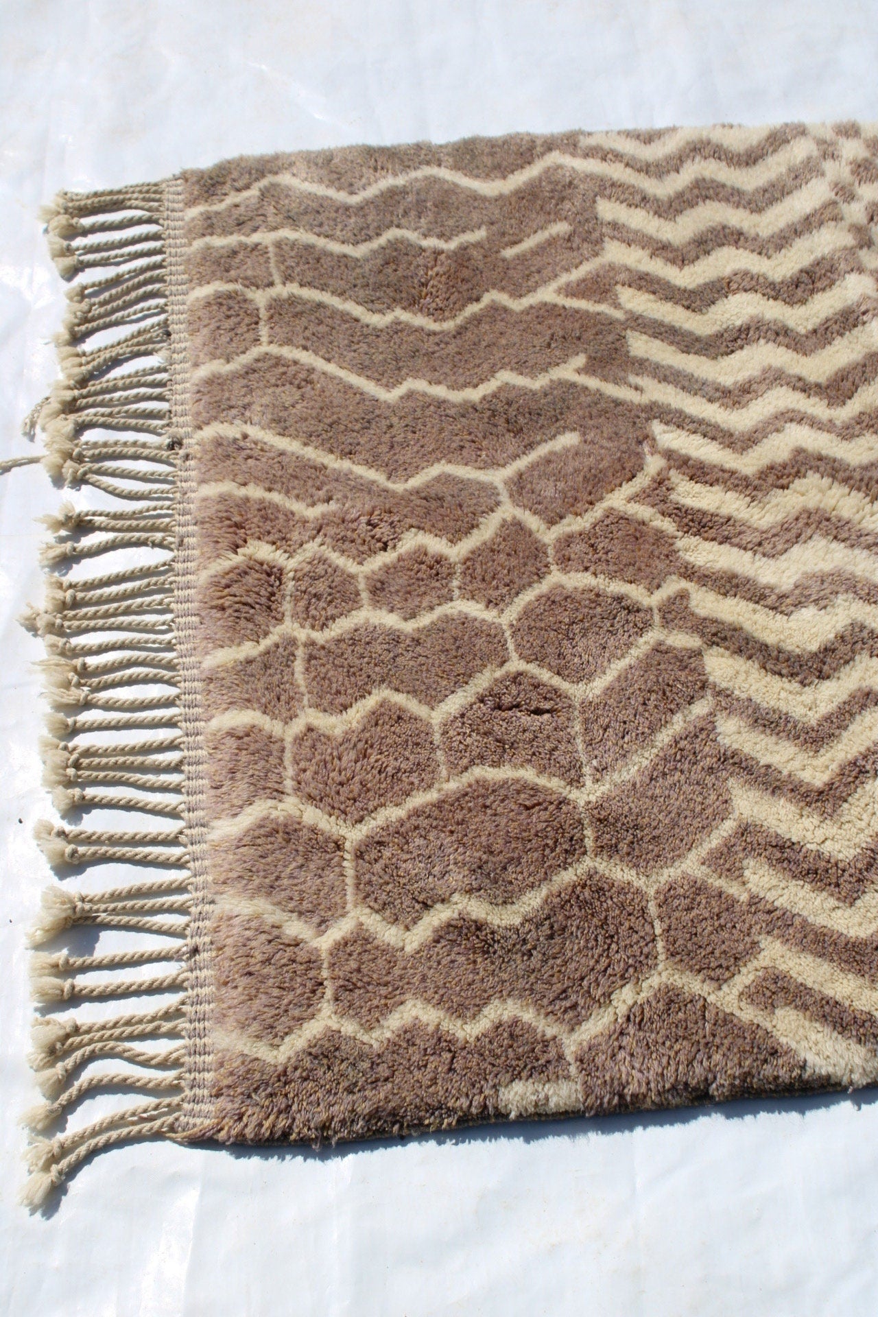 Beni Ourain Wool Rugs - Handcrafted Moroccan Treasures&quot; size is 250x157 cm