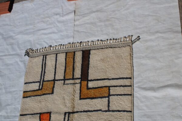 Beni ourain rug, Authentic Moroccan rug, Berber carpet, Genuine Wool rug, Handmade rug, Beni ourain style, Area rug, Tapis berbere, Teppich size is 250x160 - Image 3