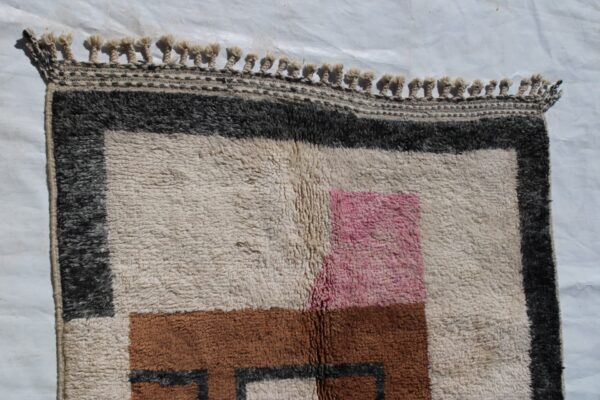 Beni ourain rug, Authentic Moroccan rug, Berber carpet, Genuine Wool rug, Handmade rug, Beni ourain style, Area rug, Tapis berbere, Teppich size is 250x160 - Image 5