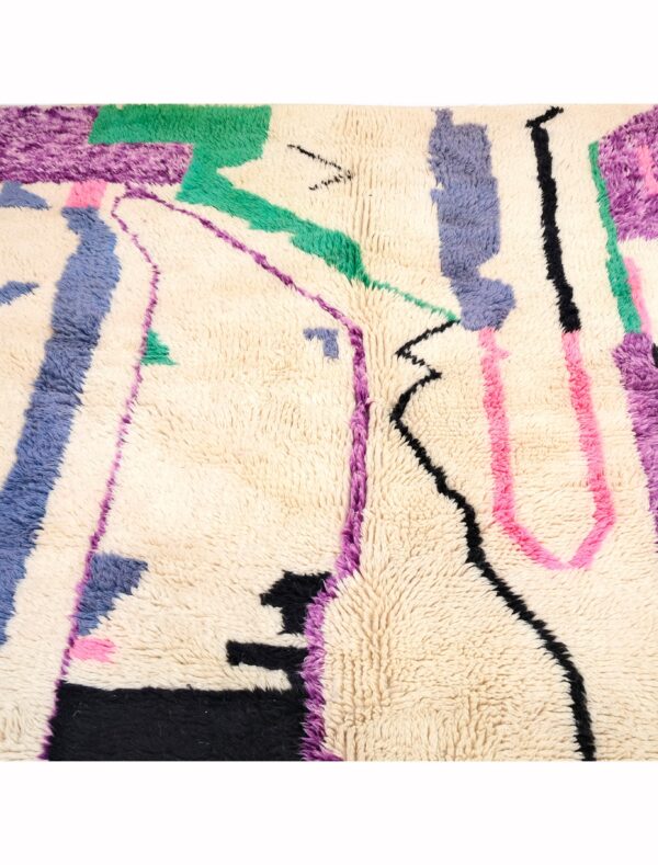 Copy of Purple Moroccan Rug, Beni Mguild Rug, Solid Berber Rug, Vintage Boujaad Rug, Free Shipping - Image 2