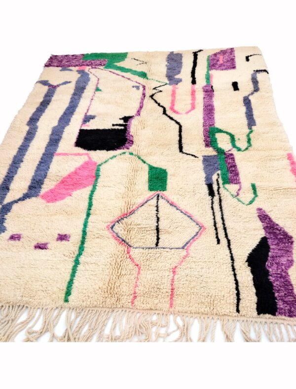 Copy of Purple Moroccan Rug, Beni Mguild Rug, Solid Berber Rug, Vintage Boujaad Rug, Free Shipping - Image 6