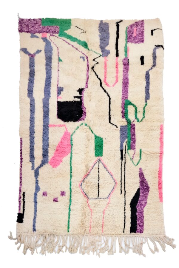 Copy of Purple Moroccan Rug, Beni Mguild Rug, Solid Berber Rug, Vintage Boujaad Rug, Free Shipping - Image 7
