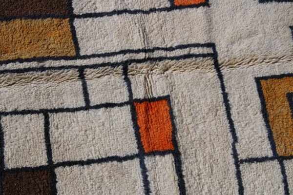 Beni ourain rug, Authentic Moroccan rug, Berber carpet, Genuine Wool rug, Handmade rug, Beni ourain style, Area rug, Tapis berbere, Teppich size is 250x160 - Image 2