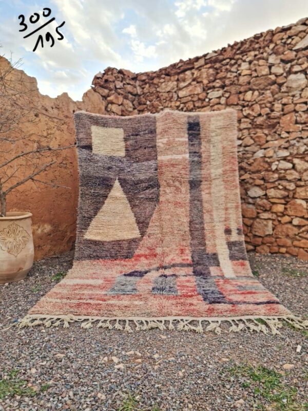 Colorful Moroccan Rug - Custom Fabulous Boujad Rug - Abstract Multicolored Handmade Carpet - Bohemian Elegance
