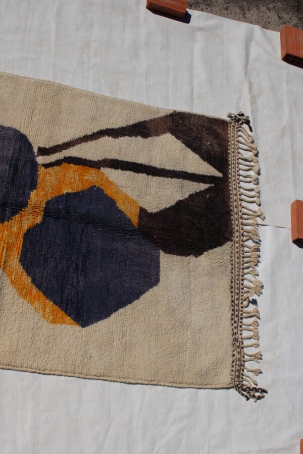 Beni ourain rug, Authentic Moroccan rug, Berber carpet, Genuine Wool rug, Handmade rug, Beni ourain style, Area rug, Tapis berbere, Teppich size is 250x150 cm - Image 6
