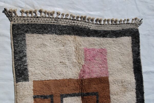 Beni ourain rug, Authentic Moroccan rug, Berber carpet, Genuine Wool rug, Handmade rug, Beni ourain style, Area rug, Tapis berbere, Teppich size is 250x160 - Image 4