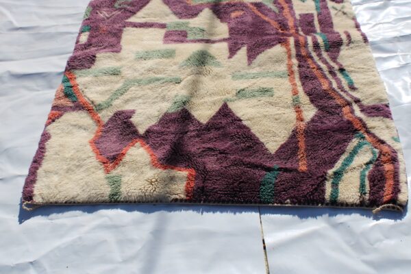 Beni Ourain rugs originate from the Atlas Mountains of Morocco and are characterized by their distinctive, neutral-toned, and geometric designs. These handwoven rugs often feature a plush pile and are made by the Berber tribes,  size is 224x160 cm - Image 11