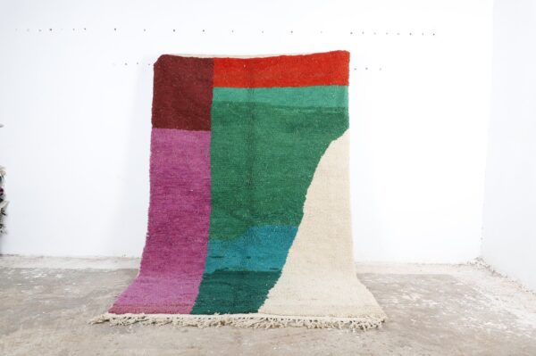 Contemporary Moroccan Rug, Custom Fabulous Boujad Rug, Azilal rug, Abstract Multicolored Carpet, Handmade Moroccan Rug, Bohemian rug